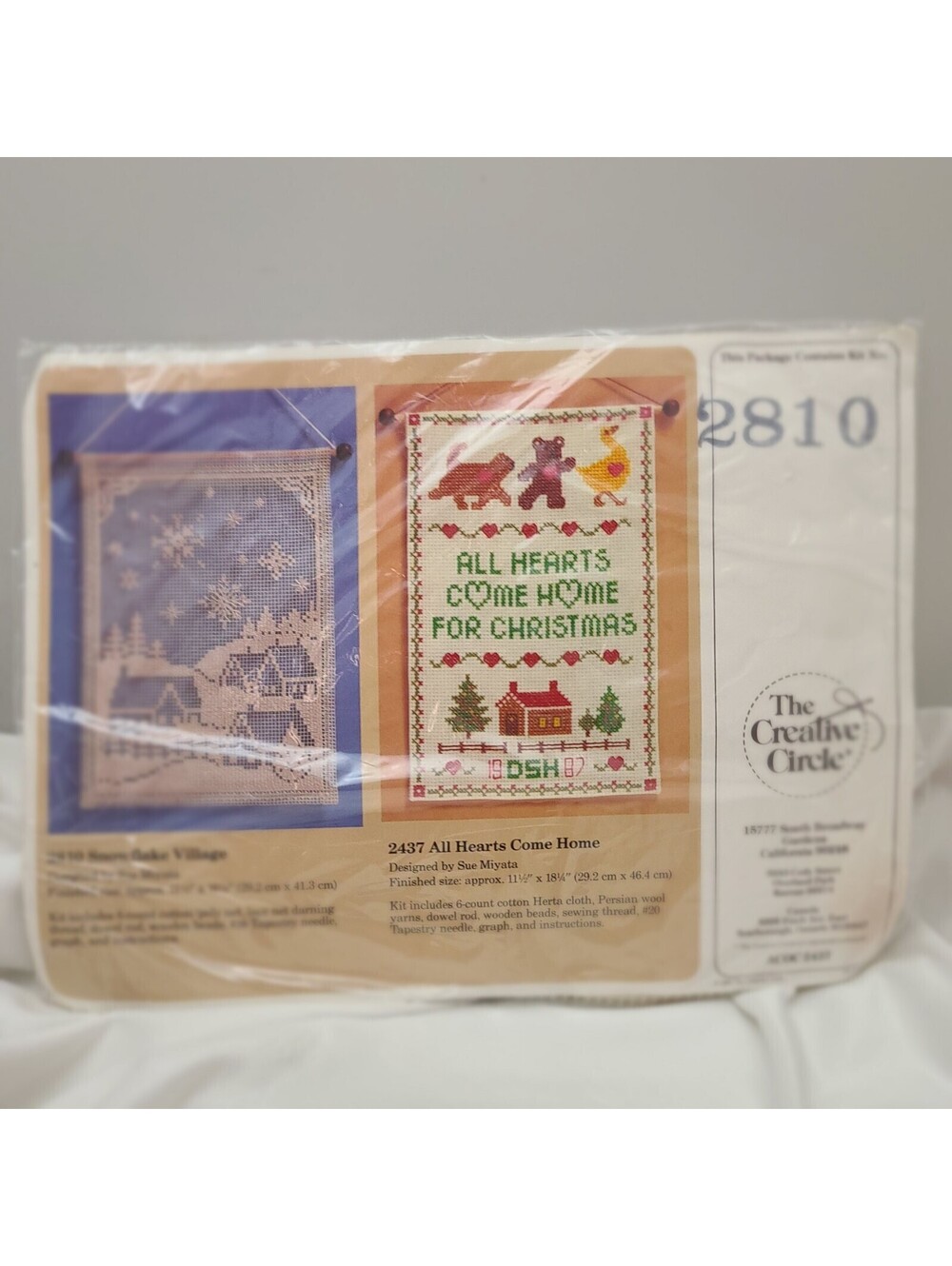 Creative Circle Snowflake Village 2810 Christmas Vintage NIP From 1988 Xstitch